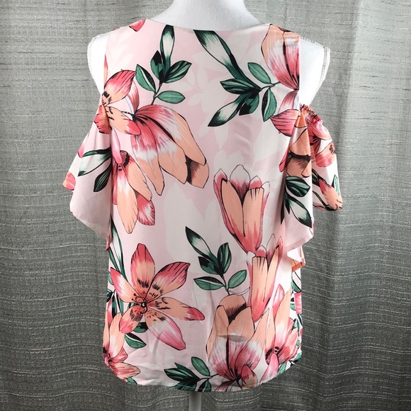 NWT Copper & Ella Floral Cold Shoulder Blouse - Picture 4 of 5
